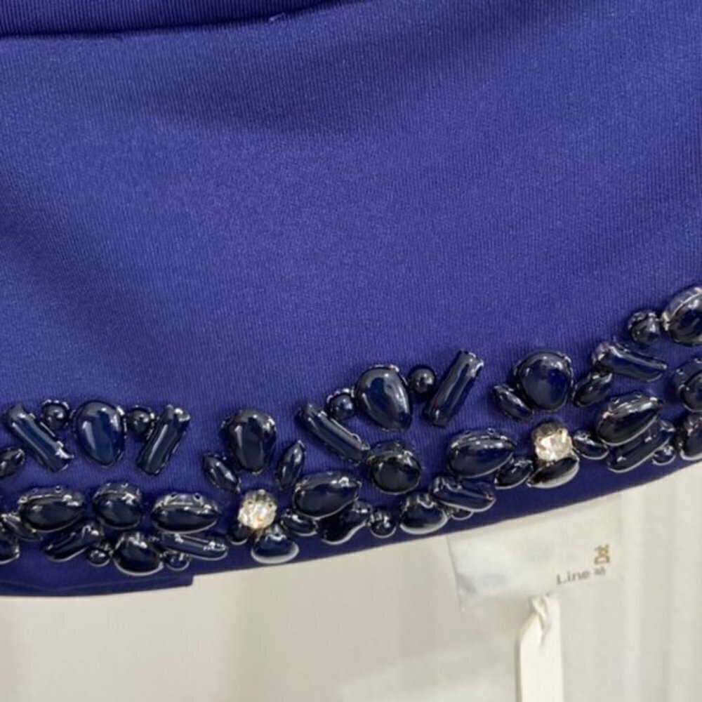 Line & Dot NWT Blue Peplum Pencil Skirt Size Small - Picture 12 of 16
